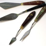 artist oil painting materials palette knife